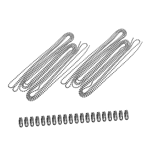 Operitacx 6 Sätze Perlenkette edelstahlketten halskette schreibtischlampen Bausatz Jalousie Kugelkette aus Edelstahl Kugelkette mit Verbindungsstücken Rostfreier Stahl Silver von Operitacx