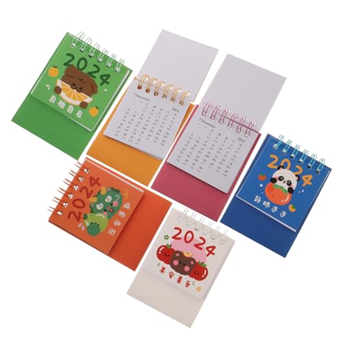 Operitacx 6 Stück 2024 Mini Tischkalender Trocken Abwischbarer Kalender Wand Minikalender Mit Staffelei Kleine Kalender Für Studenten Miniatur Jahreskalender Whiteboard Kalender Für von Operitacx