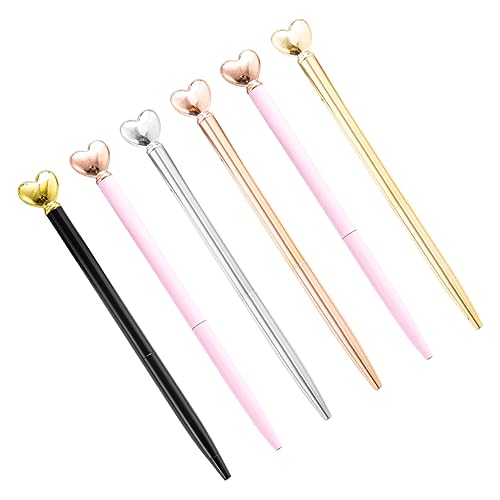 Operitacx 6 Stück Liebes Kugelschreiber Goldstift Kugelschreiber Luxus Flair Stifte Funky Stifte Luxus Stifte Für Männer Stylus Stifte Schwarze Stifte Kugelschreiberspitze von Operitacx