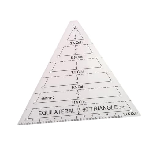 Operitacx 60 Quiltlineal dreikantlineal dreieckiges lineal nâhzubehör Quilting Zubehör maßstab schüppe schnur transparent skal Nählineal Lineal zum Nähen Patchwork-Lineal Lineal von Operitacx