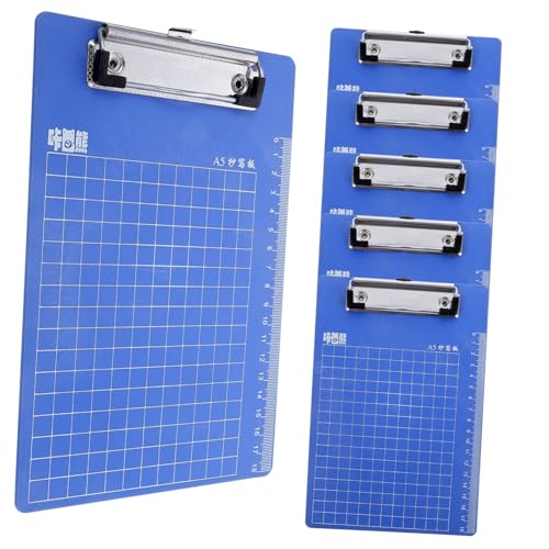 Operitacx 6St A5 Klemmbrett write board klemmmarkise klembrett spannplatte klemmschirm klemmtisch clip board Writing Board Papierhalter Klemmbrett Profil-Zwischenablage von Operitacx