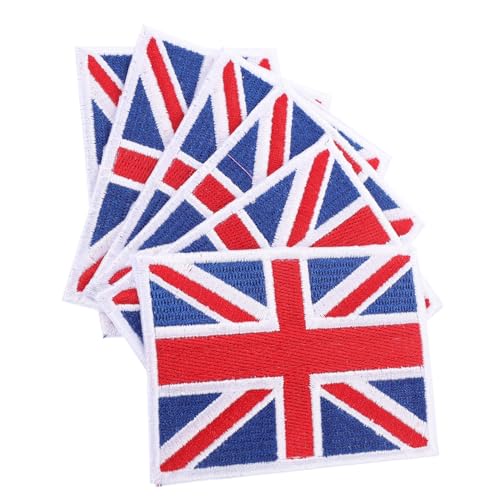 Operitacx 6St Flaggenstoffaufkleber Flaggenflecken des Vereinigten Königreichs Flaggenapplikationen Stoffaufkleber für Bekleidung England-Flaggen-Patch stickmuster stickmotive Flaggenpatch von Operitacx