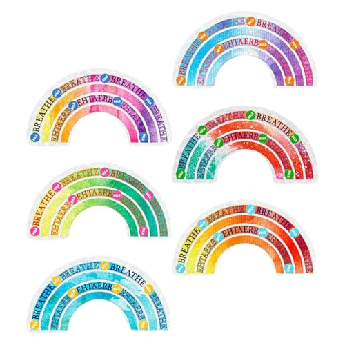 Operitacx 6St Sensorische Aufkleber Stand Etikett Ring zappeln Emo Wiederverwendbare Sticker Reusable Stickers weihnachstsgeschenk Bunte Plastikaufkleber Stressaufkleber für Erwachsene PVC von Operitacx