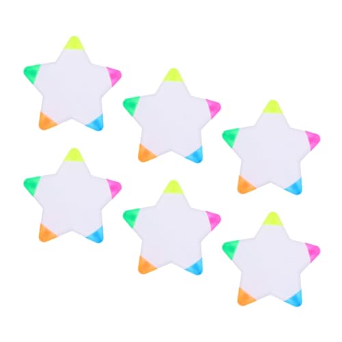 Operitacx 6st Buntstift Einziehbar Textmarker Markierungen Kreative Highlighter Farbmacher Funkeln Star Fluoreszierende Stifte Marker Bezaubernde Highlighter Farbstifte Plastik Colorful von Operitacx