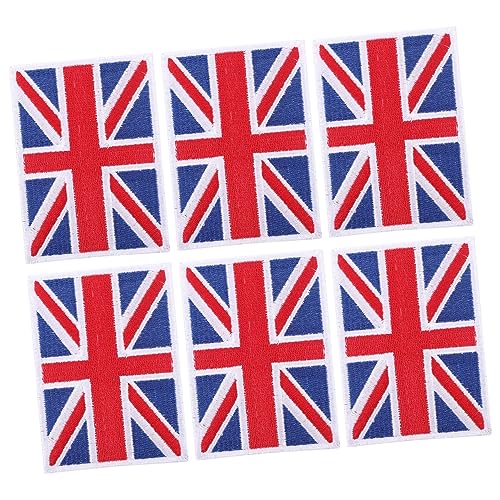 Operitacx 6st Flaggenstoffaufkleber Abzeichen Patches Union Jack-aufnäher Flaggenapplikationen Patch Aufnähen Stickerei-diy-patch Patch Mit Britischer Flagge Einheitliche Flecken Bestickt von Operitacx