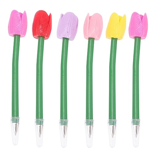 Operitacx 6st Tulip Kugelschreiber Rosenstift Dekorativ Einziehbar Party Zappeln Textmarker Pflanzengehege Mehrfarbiger Stift Blumenstifte Mit Farbwechsel Anlage Blumenstifte Masse Plastik von Operitacx