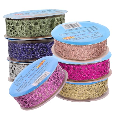 Operitacx 7 Rollen Spitzenband scrapbbok the washi tape glitzerin bastelzeug dekobänder Etikett Scrapbook-Klebeband aus Spitze Stilaufkleber Makramee Wickelband Fotoalbumband das Haustier von Operitacx