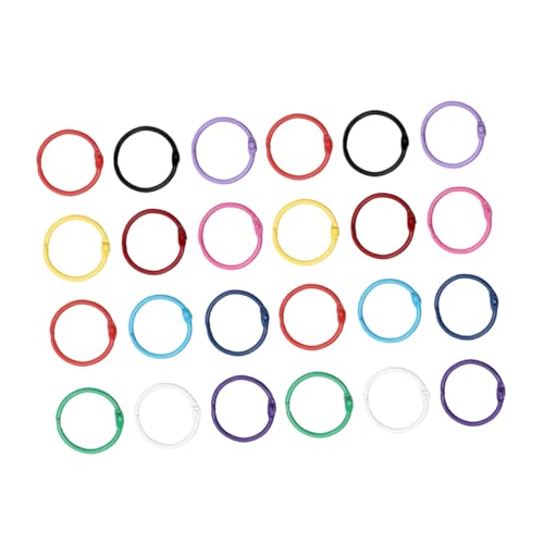 Operitacx 70 Stück Lose-Blatt-Ring Handgemachte Schlüsselanhänger DIY-Zubehör schmuck Schlüsselring-Set Ringclip DIY Bindering Binderinge Flash-Karte klingelt Ringe für Karteikarten Metall von Operitacx