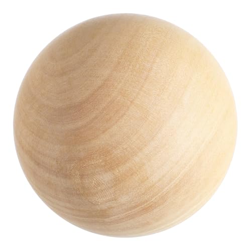 Operitacx 9 cm runde Kugel 20cmHolz kleine runde Kugel Ersatzbälle Hartholz glatte Birkenkugeln bowls schüsseln jucarii pentru copii spielzeug Kugel zum Basteln aus Holz feste Kugel hölzern von Operitacx