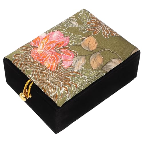 Operitacx Blumen-Schmuckkästchen Chinesische Vintage-Schmuckschatulle Antiker Schmuck-Organizer Etui Ohrringe Ringe Halskette Armband Aufbewahrungsbox Andenkenbox Geschenketui von Operitacx