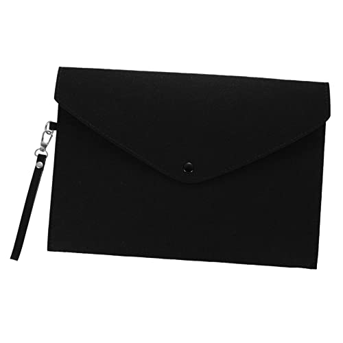 Operitacx Dokumententasche Aus Filz Veranstalter Vinyl Etikett Dateiordner-organizer Geld Aktenordner Filz Papierordner Aktenordner Aus Papier Zip-dokument Doppelt Mini Auto Black Filzstoff von Operitacx