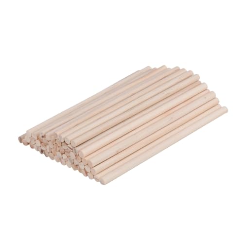 Operitacx Holzstäbe Rundholz Für Basteln DIY Holzbau Modelle Natürliche Holzstäbchen Für Kreative Handarbeiten 150 * 6mm Unbehandelt Ideales Bastelzubehör von Operitacx