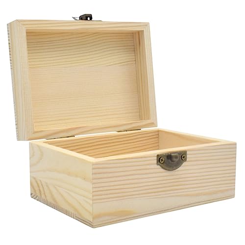 Operitacx Kasten aus Holz storage boxes aufbwahrungs-box jewellery box vorratsboxen Schmuck-Schatz-Organizer Holzkisten zum Basteln Geschenkbox für Brautjungfern Metall von Operitacx