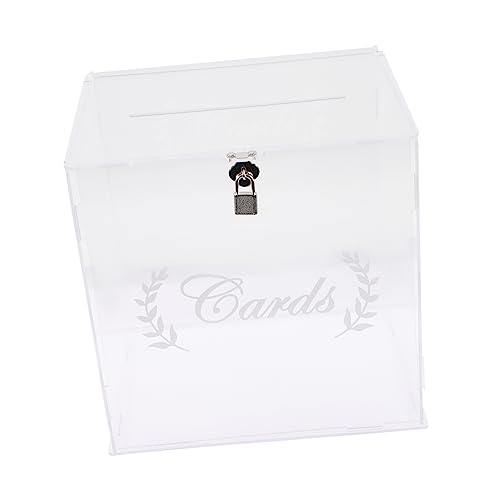 Operitacx Kastenkasten Tombola-box Gefälschte Hochzeitsgeschenkkarte Partyzubehör Hochzeitsdekorationen Für Die Zeremonie Party-requisite Hochzeitskarten Spendenbehälter Acryl von Operitacx