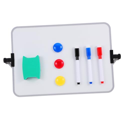 Operitacx Kleines, Trocken Abwischbares Whiteboard, Magnetisches Desktop-whiteboard Mit Ständer, 3 Marker, 3 Magnete, 1 Radiergummi, Tragbare Doppelseitige Whiteboard-staffelei Für Kinder, von Operitacx