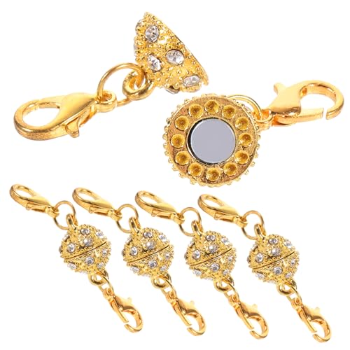 Operitacx Magnetische Schmuckverschlüsse 10mm Goldene Lobster Clips Für Halsketten Und Armbänder Ideal Für DIY Schmuckzubehör Und Erweiterungen Magnetverschluss Für Sicheren Halt von Operitacx