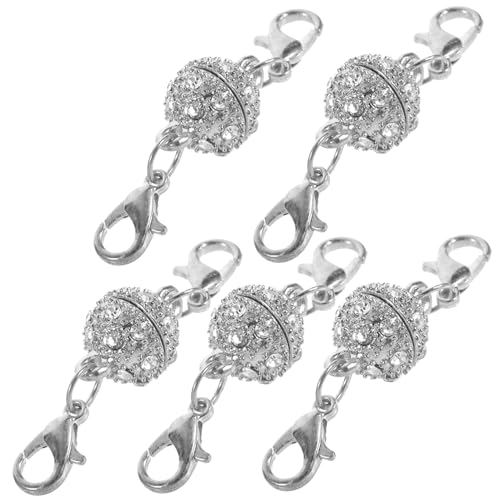 Operitacx Magnetische Verschlüsse Für Schmuckherstellung 10mm Runde Silberne Lobster Clips Für Halsketten Und Armbänder DIY Schmuck Verschlüsse Für Kreative Projekte von Operitacx