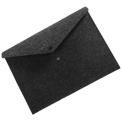 Operitacx Organisator aus Papier Aufkleber Aktenordnerhalter zusammenklappbar Riementasche dokumentieren Beutel felt file folders Aktentasche im Letter-Format Aktenordner aus Filz Dark Grey von Operitacx