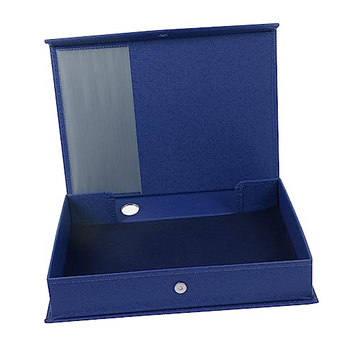 Operitacx Organizer Fächermappe Blau Schreibtisch Schreibtisch Organizer Hardware Karton Pu Leder von Operitacx