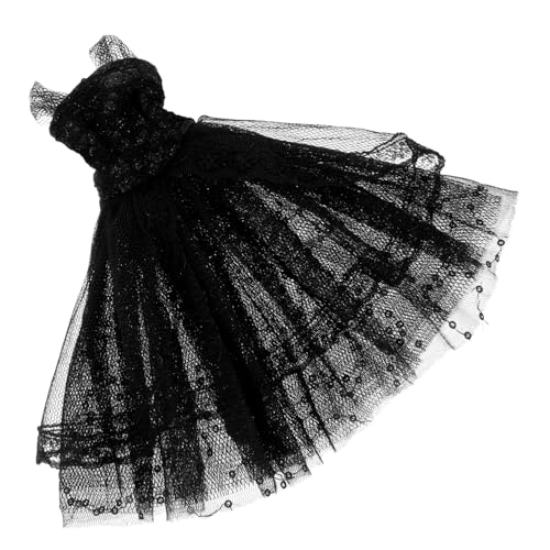 Operitacx Puppen-Tutu kinderkleidung puppenspielzeug Elegantes Puppenkleid Puppen Spielzeug Puppenparty Kleidung Rosa Kleid für Puppen Ballpartykleid für Puppen -Partykleid Stoff Black von Operitacx