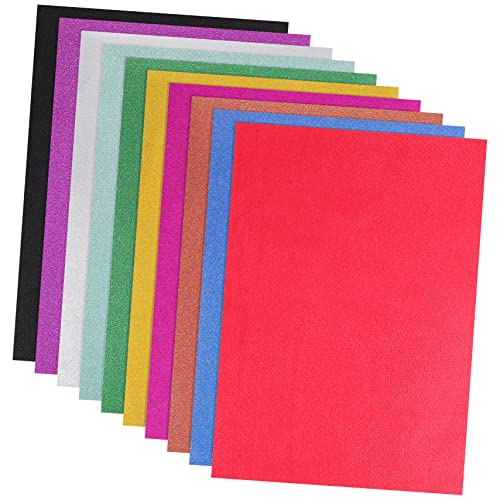 Operitacx Glitzerpapier Basteln Bunte Papiere Selbstklebendes Glitzer Bastelpapier Bunt 80g Ideal Für Diy Projekte Dekoration Und Kunsthandwerk Glitzerkarton Verschiedenen Farben von Operitacx