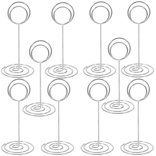 Operitacx Tabelle Numberhalter Tischkartenhalter Aus Draht Runde Foto Und Namensschildhalter Für Hochzeiten Partys Und Veranstaltungen 85mm Durchmesser Kartenständer von Operitacx