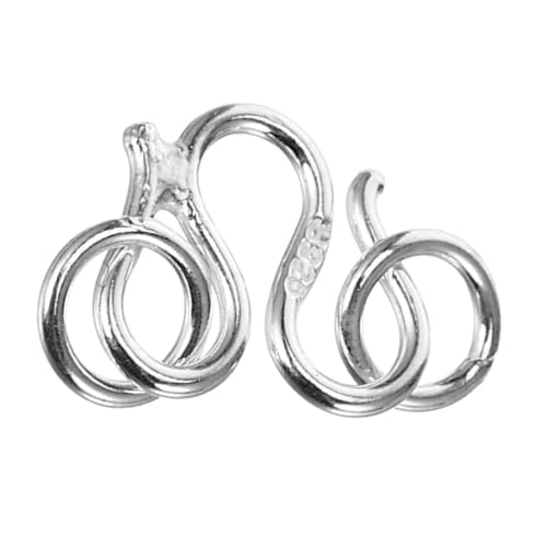 Operitacx W-Schnalle aus Sterlingsilber Schmuck-Verlängerungsverschluss Schmuck Verbindungsverschluss Zubehör für Halskettenverbinder Armbandverschlüsse Anschlüsse Silber- Silver von Operitacx