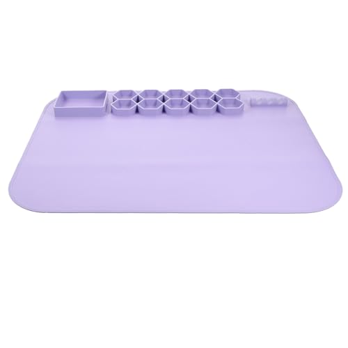 Operitacx Zeichenmatte Aus Silikon Malmatte Für Bastelmatte Backmatte Miniatur Silikonmatte Tonmatte Palette Lackmatte Doodle-Matte Tischsets Sushi-rollmatte Kieselgel Lavender von Operitacx