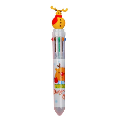 Kugelschreiber Weihnachten – Mehrfarbiger Kugelschreiber Weihnachtsmann Weihnachtsbaum Festliches Geschenk, Mehrfarbiger Stift, Kugelschreiber Weihnachten Einziehbarer Fächerstift – Weihnachtskugelsch von Opilroyn