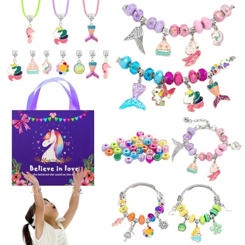Opilroyn Kit zur Herstellung von Armbändern für Mädchen, zur Herstellung von Halsketten, Cartoon-Schmuckherstellungsset – handgefertigtes Schmuckset, Zubehör für die Schmuckherstellung für Sou Opilroyn Kit zur Herstellung von Armbändern für Mädchen, zur Herstellung von Halsketten, Cartoon-Schmuckherstellungsset – handgefertigtes Schmuckset, Zubehör für die Schmuckherstellung für Sou von Opilroyn