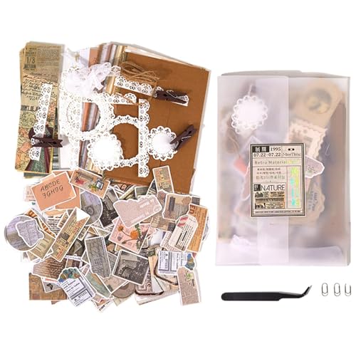 Opilroyn Scrapbooking-Zubehör-Set | Botanische Mondphasen-Aufkleber für Scrapbooking – Journaling, Scrapbooking, Bronzing Journal, Schreibwaren, Raster-Notizbuch-Aufkleber für Teenager, Kinder, Lehrer von Opilroyn