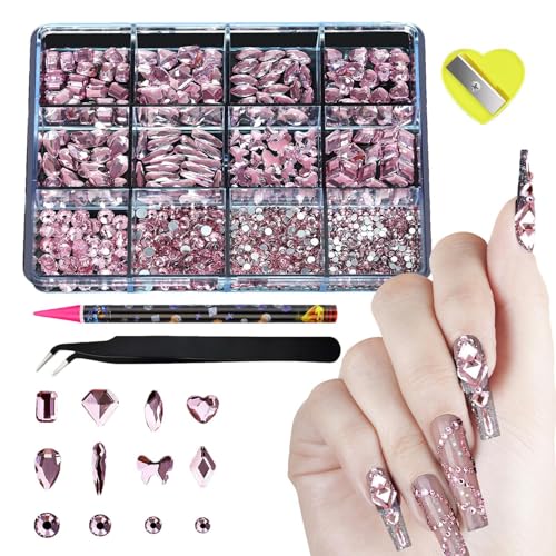 Strass Nagel Dekoration für Nail Art | Nail Art Art Art Strass Nail Art Dekor - Einzigartige Form Nagelzubehör für Arbeit, Dating, Party, Schule, Alltag von Opilroyn