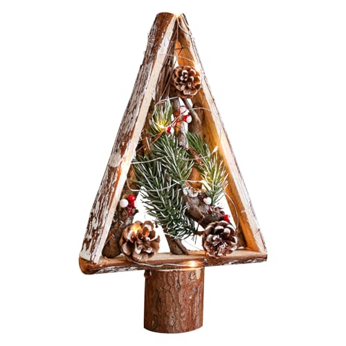 Weihnachtsdekorationen für den Tisch – Weihnachtsbaum aus Holz, Weihnachtsbaum aus Holz, Weihnachtsschmuck aus Holz, Weihnachtsdekoration für den Schreibtisch, Fensterdekoration, Szenen-Requisiten von Opilroyn