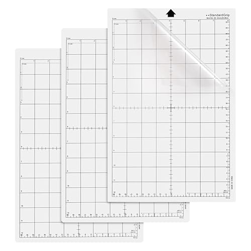 Opopark 3er-Pack Schneidematte Plotter für Silhouette cameo 4/3/2/1 CricutExplore,Standardgrip Lightgrip Stronggrip, rutschfeste und langlebige Schneidematte, selbstklebende Ersatzschneidematten von Opopark