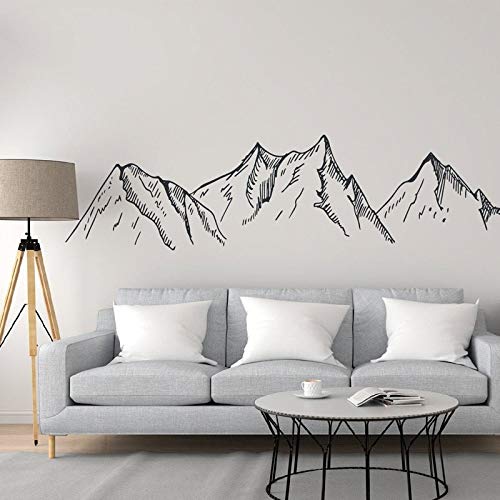 Opprxg Berg Silhouette Wandtattoo Berg Vinyl Aufkleber Bauernhaus Wandbild Wohnzimmer Moderne Raumdekoration 30x119cm von Opprxg