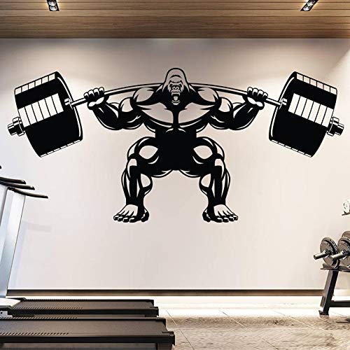 Opprxg Gorilla Gym Wandtattoo Vinyl-Aufkleber Gym Sport Poster 91x42cm42 von Opprxg