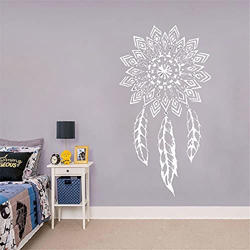 Opprxg Mandala Wandtattoo Traumfänger Feder Böhmische Wohnkultur Kunst Retro Wand Tattoo Aufkleber Vinyl Aufkleber 57x102cM von Opprxg