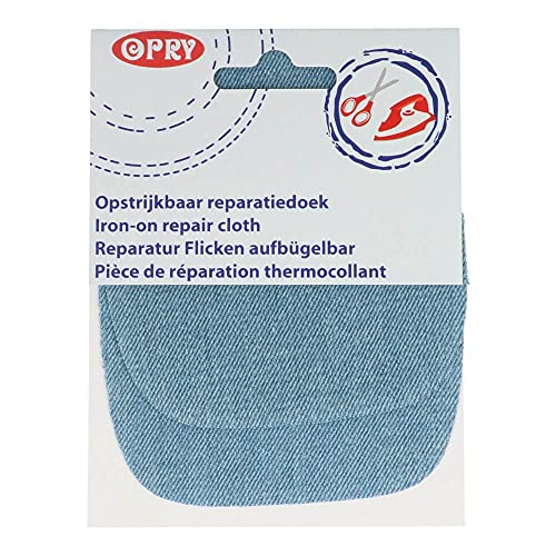 Opry 10272841 Knie-Flicken zum Aufbügeln, Hellblau, Eine Grösse von Opry