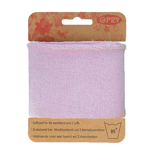 Opry Bündchen elastisch 6cm breit - Rosa - 110 cm Lauflänge von Opry