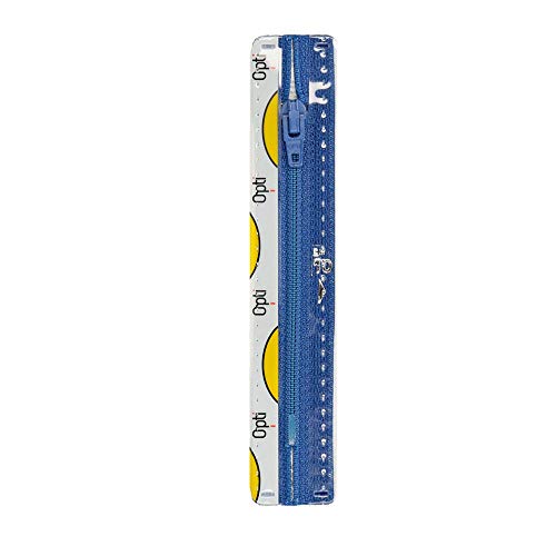 Opti S40-22-00215 Reißverschluss, 100Prozent Polyester, 00215 Blau, 22cm von Opti