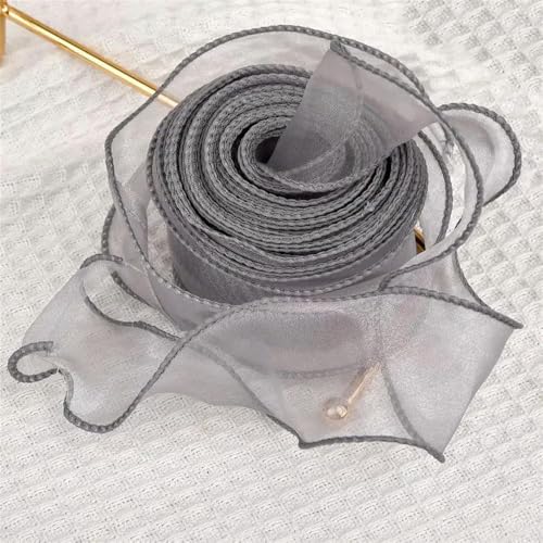 10M/2.2M Fishtail Yarn Organza Ribbon for DIY Bow Hair Ornament Bouquet Gift Wrapping Wave Silk Organza Ribbons Lace Fabric von Optxzn