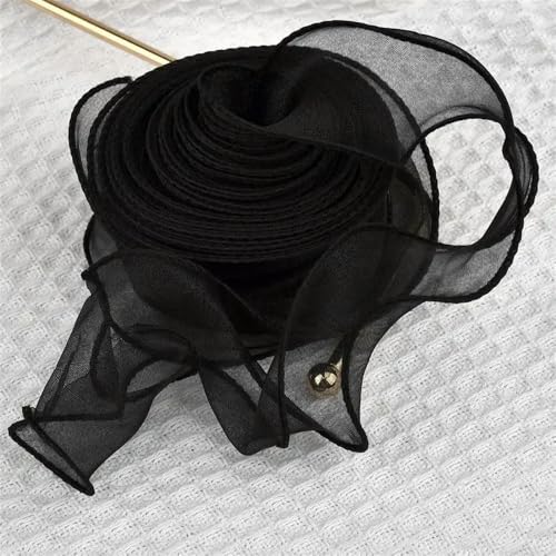 10M/2.2M Fishtail Yarn Organza Ribbon for DIY Bow Hair Ornament Bouquet Gift Wrapping Wave Silk Organza Ribbons Lace Fabric von Optxzn