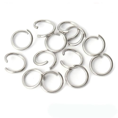 200 Teile/los 3/4/5/6/7/8/10mm Edelstahl Offene Einzelne Loops Biegeringe Split Connectors Für DIY Schmuckherstellung Zubehör von Optxzn