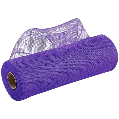 Optxzn 10 Yards Deco Poly Mesh Band mit Folie 10 Zoll breit Metallic Band für Kränze Swags Schleifen Verpackung Weihnachten DIY Dekoration von Optxzn