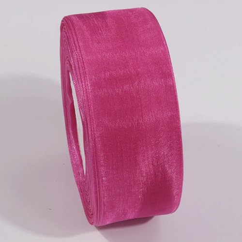 Optxzn 45,7 m durchsichtiges Chiffonband, Organza-Satinbänder für Geschenkverpackungen, Hochzeitsdekoration, Blumensträuße, Partykränze, DIY-Stoffhandwerk von Optxzn