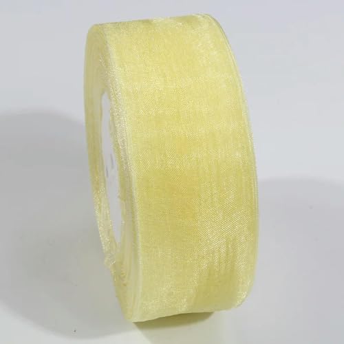 Optxzn 45,7 m durchsichtiges Chiffonband, Organza-Satinbänder für Geschenkverpackungen, Hochzeitsdekoration, Blumensträuße, Partykränze, DIY-Stoffhandwerk von Optxzn