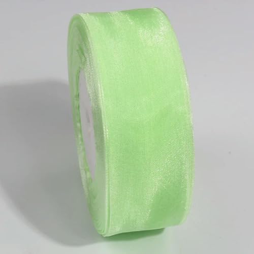 Optxzn 45,7 m durchsichtiges Chiffonband, Organza-Satinbänder für Geschenkverpackungen, Hochzeitsdekoration, Blumensträuße, Partykränze, DIY-Stoffhandwerk von Optxzn