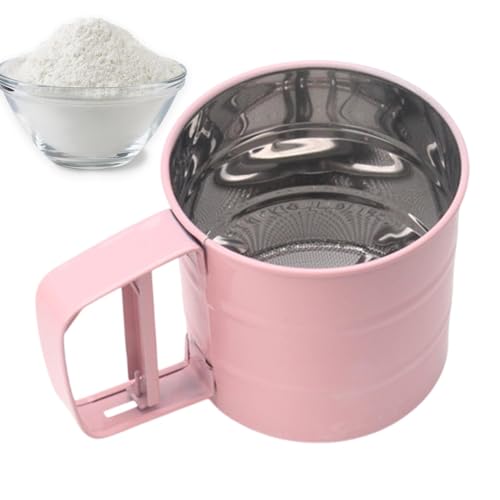 Flour Sifter, Wiederverwendbarer Netzstoff, Edelstahl, Sifter, Backzubehör, Backzubehör für Zuhause, Flour Strainer, Edelstahl, Mesh, tragbar, Backwerkzeuge, Pudered Sugar Sifter von Opvonxeh