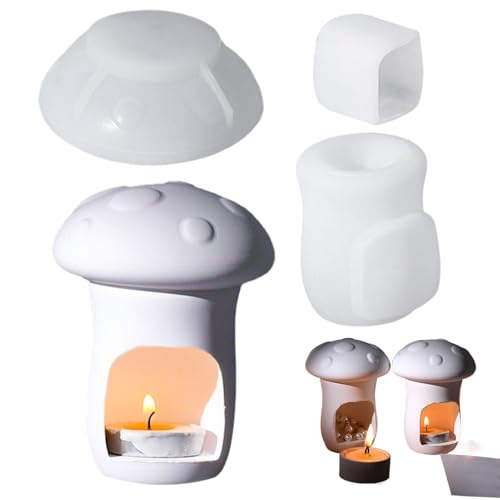 Mushroom Candle Molds, Handmade Soap Mold, Candlestick Mould Set, Epoxy Candles Holder, Providing Them with a Happy and Functional Tool for Making Uniques and Beautiful Creations von Opvonxeh