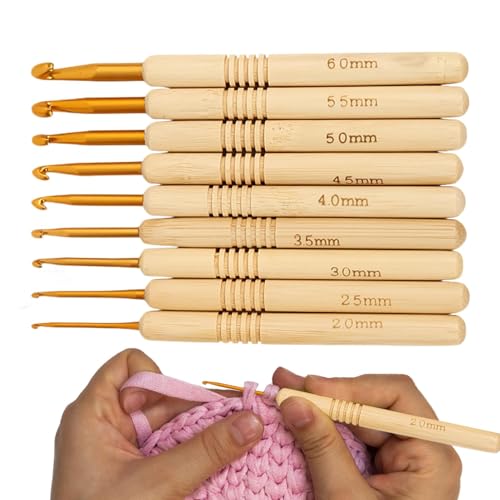 Opvonxeh Häkelnadeln, ergonomische Häkelnadeln, Häkelnadeln, Häkelnadeln, Häkelnadeln, Häkelnadeln, Stricknadeln, Häkelnadeln, Stricknadel-Set, Yarn Weaving Needles, Häkelset für Anfänger, von Opvonxeh